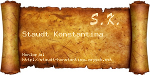 Staudt Konstantina névjegykártya